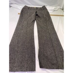 Dalia Collection Wool Blend Pants Size 8 Mid Rise Flare Leg Grey Color Y2K Prep